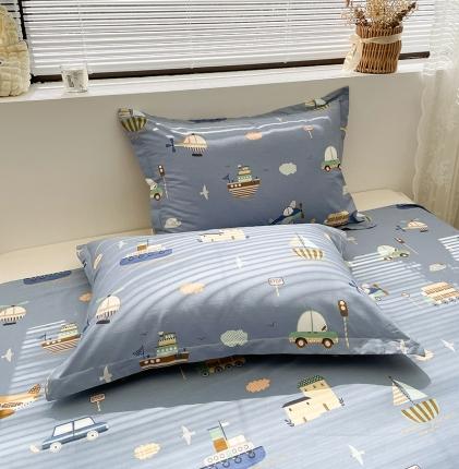 绵庭 2023新款全棉印花枕套 玩具乐园-兰