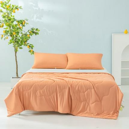 钰博家纺 瓜瓜夏凉被 橙色+浅灰