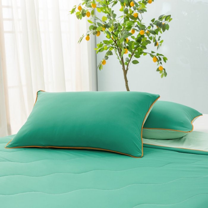 91家纺网 家纺一手货源 找家纺 钰博家纺 瓜瓜夏凉被 碧绿+果绿