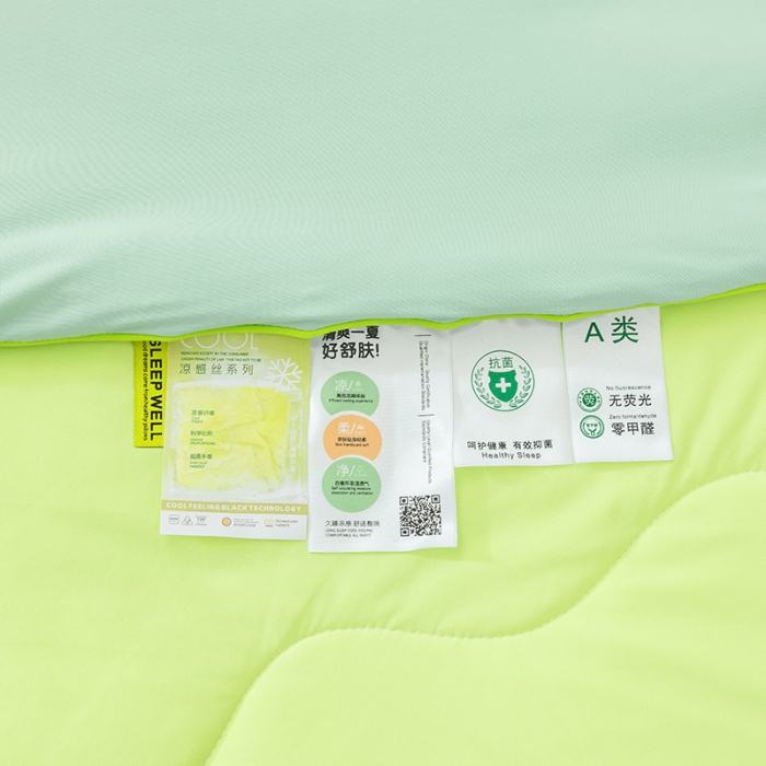 91家纺网 家纺一手货源 找家纺 钰博家纺 瓜瓜夏凉被 果绿+草绿