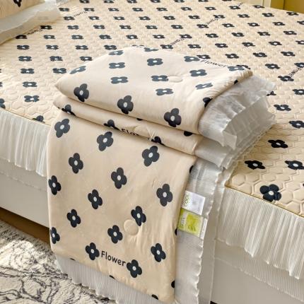 91家纺网 家纺一手货源 找家纺 恋尚 2023新款加厚印花乳胶床笠夏被四件套（0.5公分） 赫本米