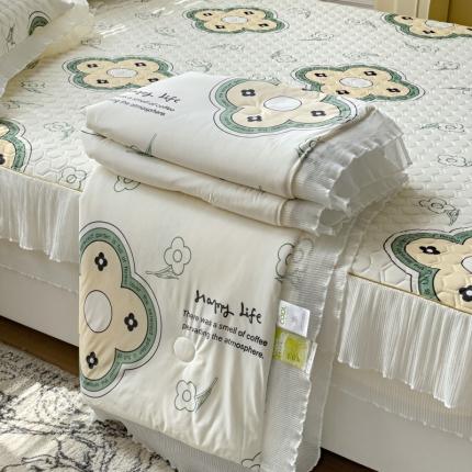 91家纺网 家纺一手货源 找家纺 恋尚 2023新款加厚印花乳胶床笠夏被四件套（0.5公分） 雅朵