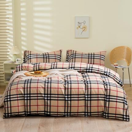 91家纺网 家纺一手货源 找家纺 （总）尹黛尔 2024全棉色织水洗棉四件套纯棉被套床单床笠学生三件套