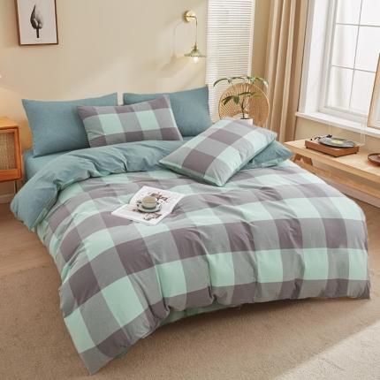 91家纺网 家纺一手货源 找家纺 （总）尹黛尔 2024全棉色织水洗棉四件套纯棉被套床单床笠学生三件套