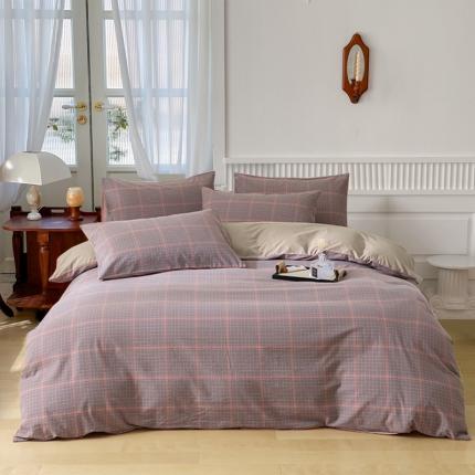 91家纺网 家纺一手货源 找家纺 （总）尹黛尔 2024全棉色织水洗棉四件套纯棉被套床单床笠学生三件套