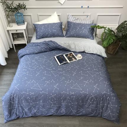 91家纺网 家纺一手货源 找家纺 2025直播爆款13376铂金棉全棉四件套-棚拍系幻影