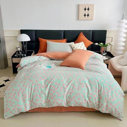 91家纺网 家纺一手货源 找家纺 （总）梵克保罗 2024春夏新品水洗棉麻双层纱四件套