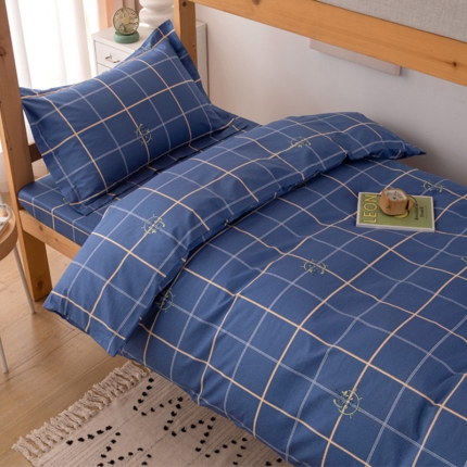 91家纺网 家纺一手货源 找家纺 （总）凌云 2025新款全棉学生宿舍三件套床单被套