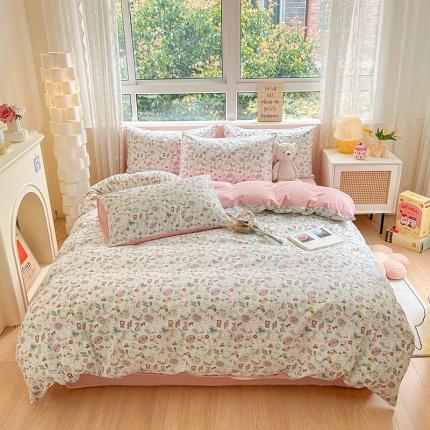 91家纺网 家纺一手货源 找家纺 （总）柠馨 2023新款13376复古系列全棉四件套（硬包）