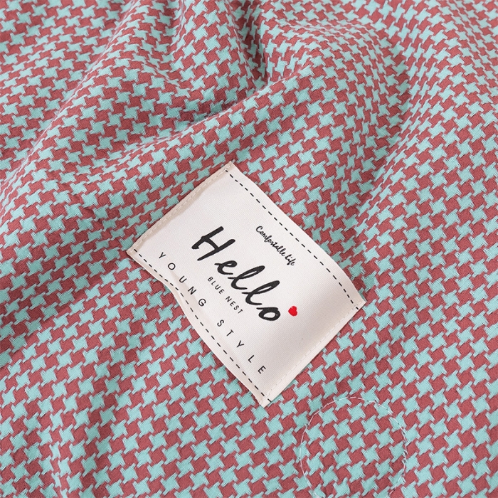 91家纺网 家纺一手货源 找家纺 简色坊 2023新款全棉色织小提花夏凉被小提花- 青柚-栗子棕