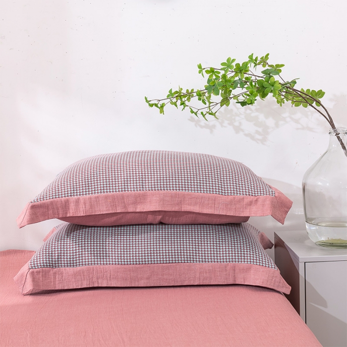 91家纺网 家纺一手货源 找家纺 简色坊 2023新款全棉色织小提花夏凉被小提花- 青柚-栗子棕