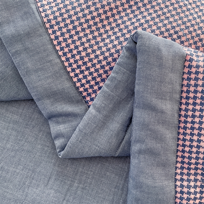 91家纺网 家纺一手货源 找家纺 简色坊 2023新款全棉色织小提花夏凉被小提花-青柚-浅紫