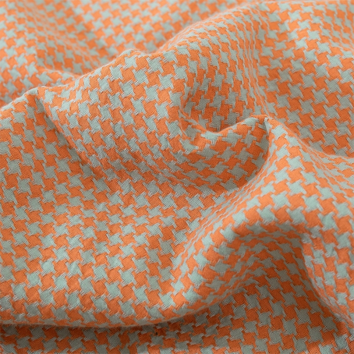 91家纺网 家纺一手货源 找家纺 简色坊 2023新款全棉色织小提花夏凉被小提花-青柚-山茶桔