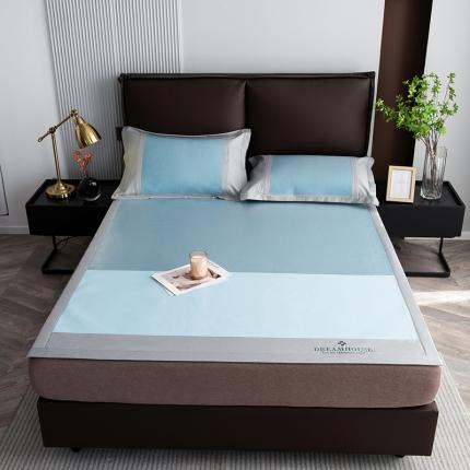 91家纺网 家纺一手货源 找家纺 （总）印季 2025新款拼色加密冰藤凉席