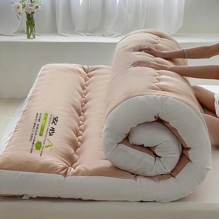 91家纺网 家纺一手货源 找家纺 灰鲸 2025新款 A类母婴级立体抗菌床垫 星级酒店床垫-卡其