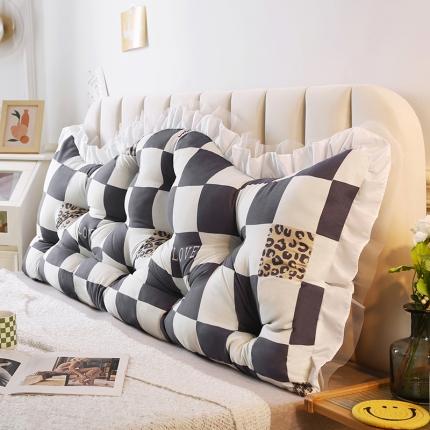 91家纺网 家纺一手货源 找家纺 （总）永光家居 2023新款磨毛简欧床头靠垫 公主大靠背床上软包有绑带