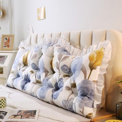 91家纺网 家纺一手货源 找家纺 （总）永光家居 2023新款磨毛简欧床头靠垫 公主大靠背床上软包有绑带