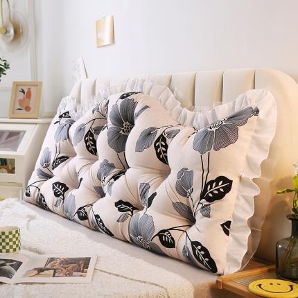 91家纺网 家纺一手货源 找家纺 （总）永光家居 2023新款磨毛简欧床头靠垫 公主大靠背床上软包有绑带