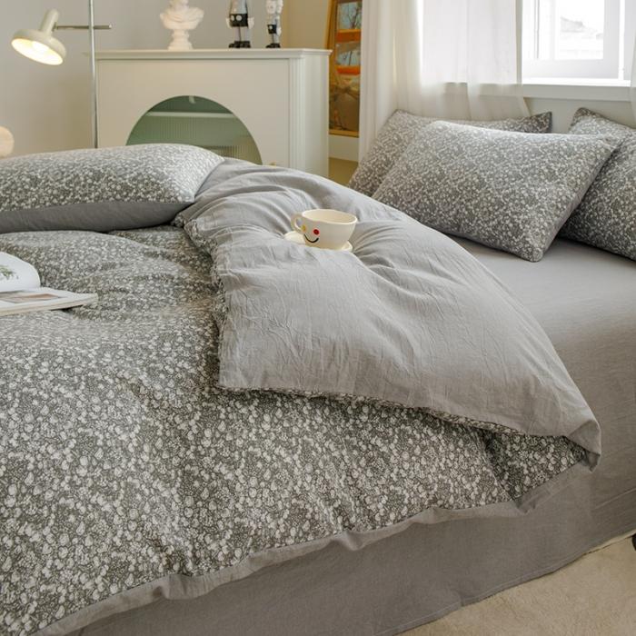 91家纺网 家纺一手货源 找家纺 苏东来2023全棉母婴双层纱印花四件套长绒纯棉麻色织提花磨毛夏被四件套 五谷丰登