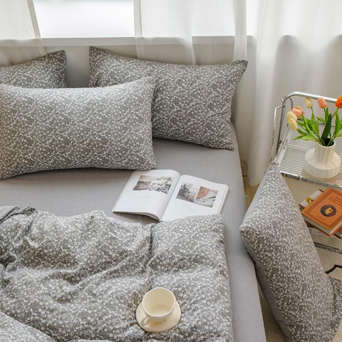 91家纺网 家纺一手货源 找家纺 苏东来2023全棉母婴双层纱印花四件套长绒纯棉麻色织提花磨毛夏被四件套 五谷丰登