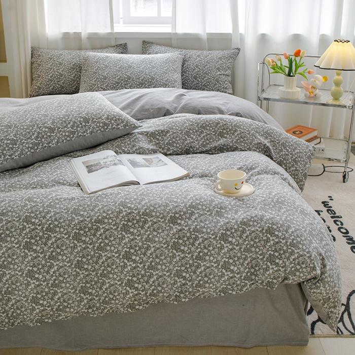 91家纺网 家纺一手货源 找家纺 苏东来2023全棉母婴双层纱印花四件套长绒纯棉麻色织提花磨毛夏被四件套 五谷丰登