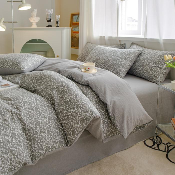 91家纺网 家纺一手货源 找家纺 苏东来2023全棉母婴双层纱印花四件套长绒纯棉麻色织提花磨毛夏被四件套 五谷丰登