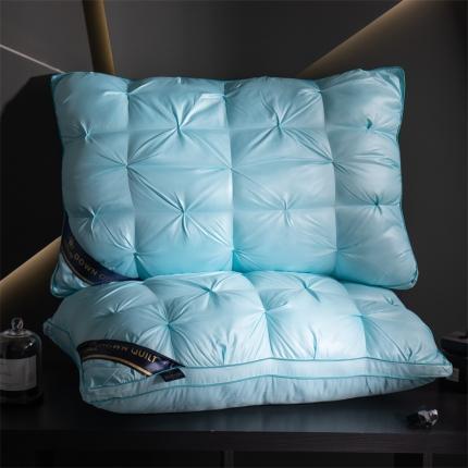 91家纺网 家纺一手货源 找家纺 (总)  皇冠之家 2024新款仿真丝扭花款枕头枕芯