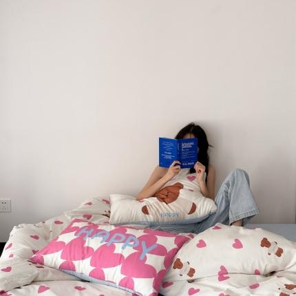 91家纺网 家纺一手货源 找家纺 （总）桃喜 2024新款甜辣潮酷数码印花全棉四件套-风格二