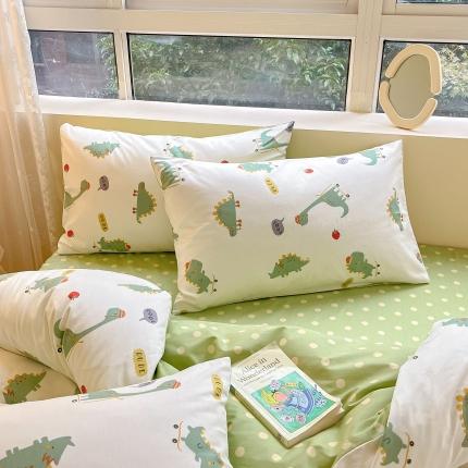 91家纺网 家纺一手货源 找家纺 金丝鸟 2023新款全棉斜纹13370枕套恐龙王子