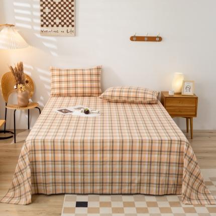 91家纺网 家纺一手货源 找家纺 九沐良品 新款A类色织水洗棉床单 柏拉图兰