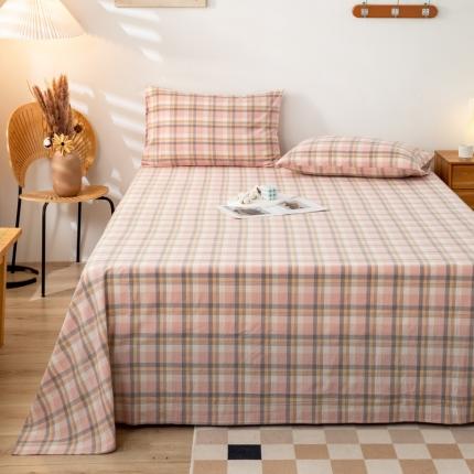 91家纺网 家纺一手货源 找家纺 (总)九沐良品 新款A类色织水洗棉床单