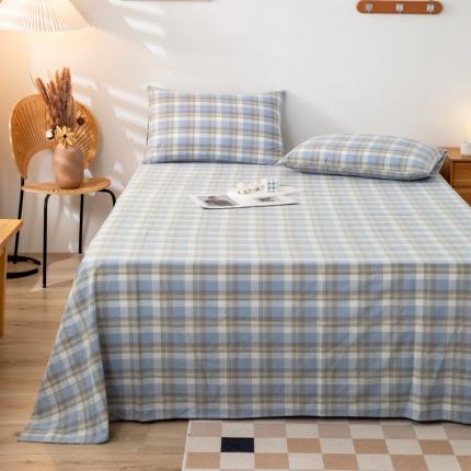 91家纺网 家纺一手货源 找家纺 (总)九沐良品 新款A类色织水洗棉床单