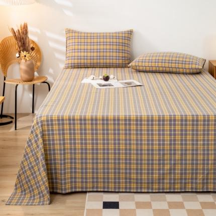 91家纺网 家纺一手货源 找家纺 (总)九沐良品 新款A类色织水洗棉床单