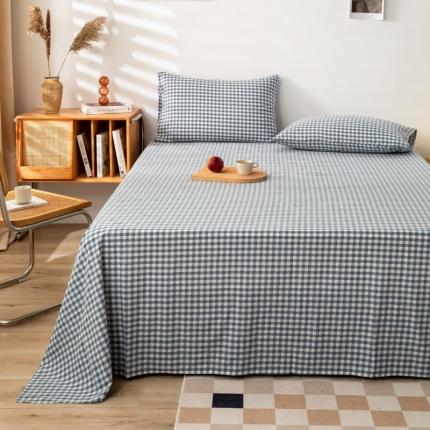 91家纺网 家纺一手货源 找家纺 (总)九沐良品 新款A类色织水洗棉床单