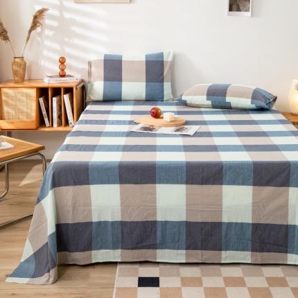 91家纺网 家纺一手货源 找家纺 (总)九沐良品 新款A类色织水洗棉床单