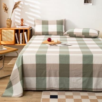 91家纺网 家纺一手货源 找家纺 (总)九沐良品 新款A类色织水洗棉床单