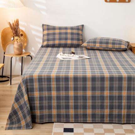 91家纺网 家纺一手货源 找家纺 (总)九沐良品 新款A类色织水洗棉床单