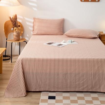 91家纺网 家纺一手货源 找家纺 (总)九沐良品 新款A类色织水洗棉床单