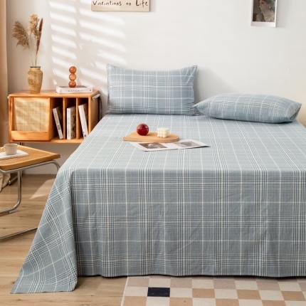 91家纺网 家纺一手货源 找家纺 (总)九沐良品 新款A类色织水洗棉床单