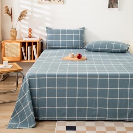 91家纺网 家纺一手货源 找家纺 (总)九沐良品 新款A类色织水洗棉床单