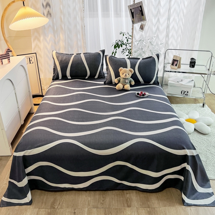 91家纺网 家纺一手货源 找家纺 维娜斯 2023新款芦荟棉单床单 首尔之约