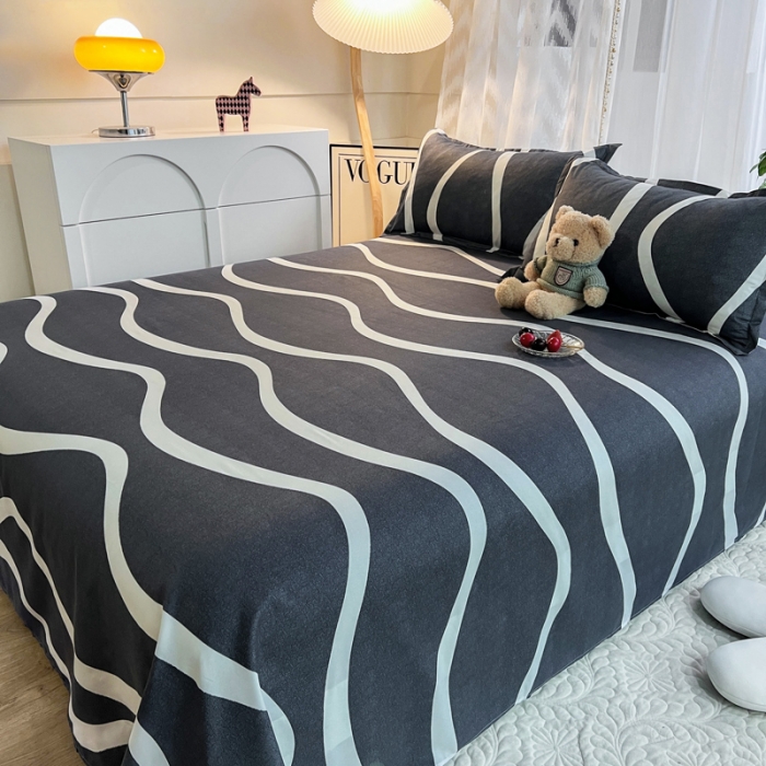 91家纺网 家纺一手货源 找家纺 维娜斯 2023新款芦荟棉单床单 首尔之约