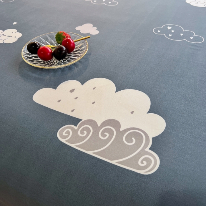 91家纺网 家纺一手货源 找家纺 维娜斯 2023新款芦荟棉单床单 可爱云朵