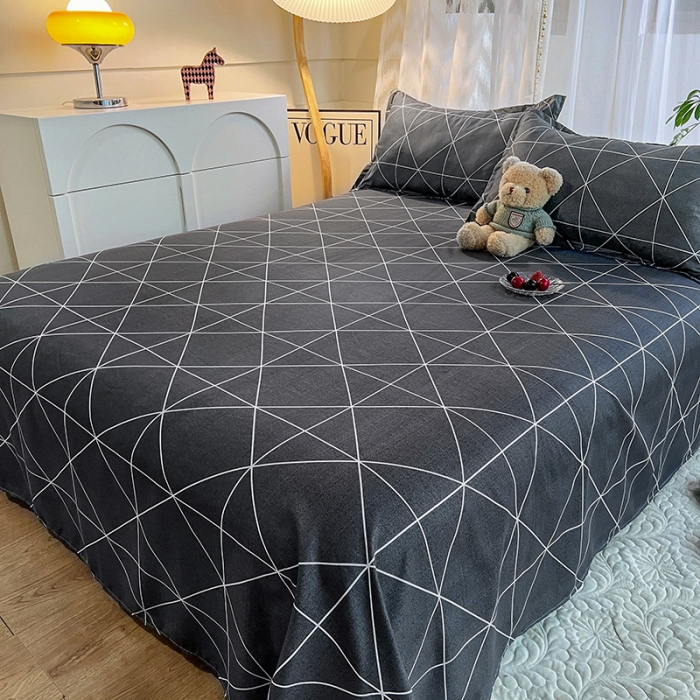 91家纺网 家纺一手货源 找家纺 维娜斯 2023新款芦荟棉单床单 简约格调