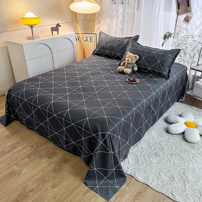 91家纺网 家纺一手货源 找家纺 维娜斯 2023新款芦荟棉单床单 简约格调