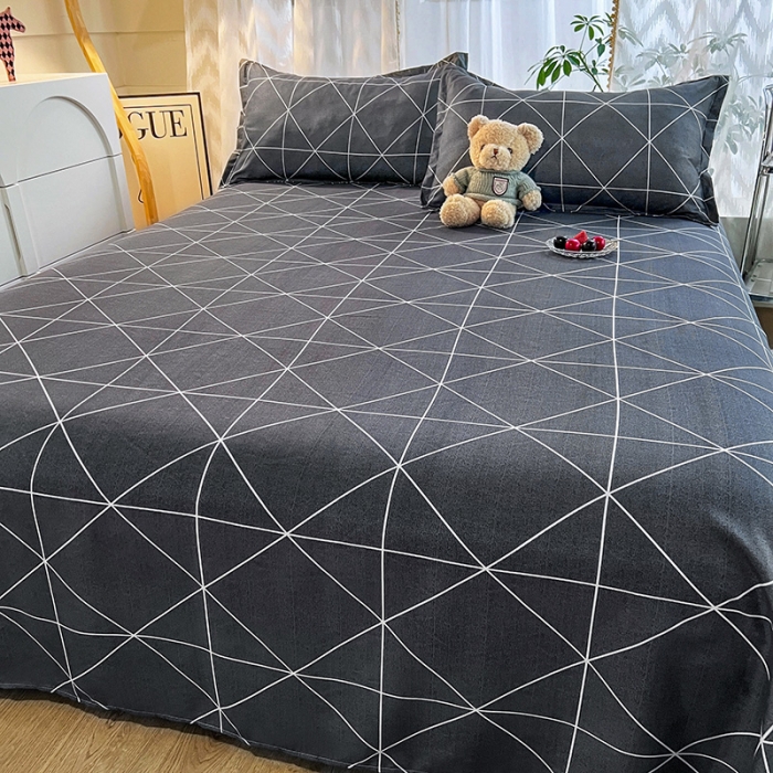 91家纺网 家纺一手货源 找家纺 维娜斯 2023新款芦荟棉单床单 简约格调