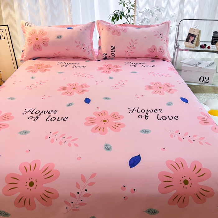 91家纺网 家纺一手货源 找家纺 维娜斯 2023新款芦荟棉单床单 花漾