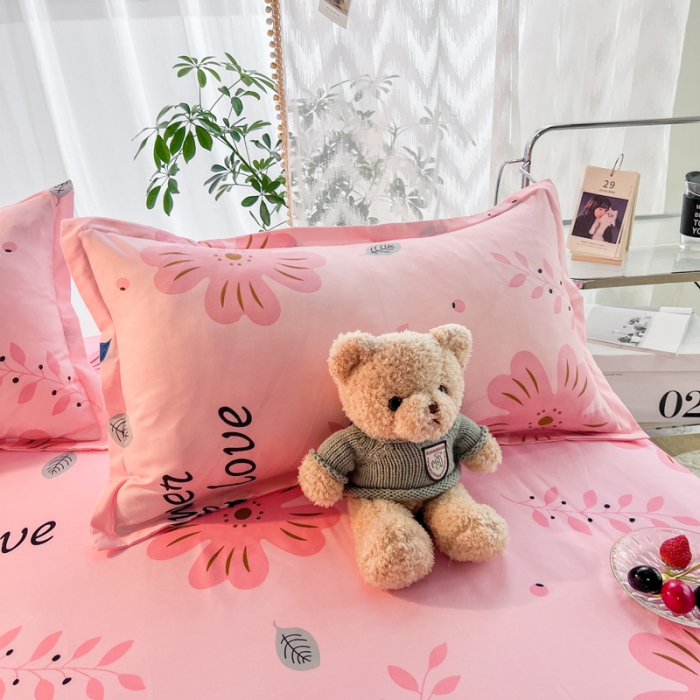 91家纺网 家纺一手货源 找家纺 维娜斯 2023新款芦荟棉单床单 花漾