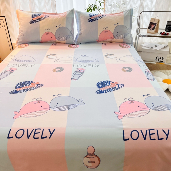 91家纺网 家纺一手货源 找家纺 维娜斯 2023新款芦荟棉单床单 海底世界