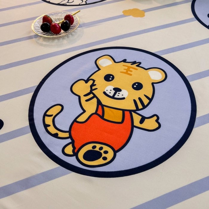 91家纺网 家纺一手货源 找家纺 维娜斯 2023新款芦荟棉单床单 呆萌虎